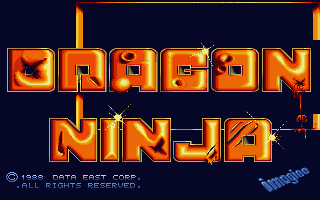 Bad Dudes vs. Dragonninja title screen for Atari ST